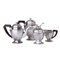 Art Deco Tee- und Kaffeeservice aus Silber, 4er Set 1