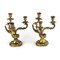 Vergoldete Bronze Rocaille Kerzenständer, 2er Set 2