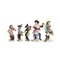 Porcelain Group Orchestra of Monkeys, Set of 9 2