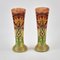 Vases Art Nouveau en Verre, Set de 2 1
