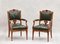 Art Nouveau Leather Armchairs, Set of 2, Image 1