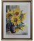 Ilona Brekte, Sunflowers, 1890s, Watercolor on Paper, Framed 1