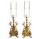 Gilded Bronze Ornate Table Lamps, Set of 2 2