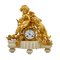Putti with a Dog Mantel Clock by Phillipe Mourey, Image 1
