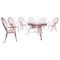 Mobilier de Jardin Mid-Century en Fer Rouge, Italie, 1950s 1