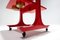 Red Serving Trolley Bar Cart by Gianfranco Frattini for Bernini, Italy, 1960s 2