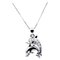 Diamonds, 18 Karat White Gold Dolphins Pendant Necklace, Image 1