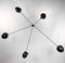 Mid-Century Modern Black Five Fixed Arms Spider Ceiling Wall Lamp by Serge Mouille for Indoor, Image 1