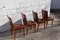 Französische Mid-Century Esszimmerstühle aus Holz, 4er Set 6