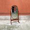 Mid-Century Italian Free-Standing Full Length Oval Wood Floor Mirror, 1950s 3
