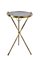 Mid-Century Round Italian Brass and Glass Side Table with Tripod Structure, 1950s 2