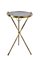 Mid-Century Round Italian Brass and Glass Side Table with Tripod Structure, 1950s, Image 2