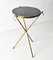 Mid-Century Round Italian Brass and Glass Side Table with Tripod Structure, 1950s 8