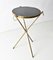 Mid-Century Round Italian Brass and Glass Side Table with Tripod Structure, 1950s, Image 8