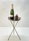 Mid-Century Round Italian Brass and Glass Side Table with Tripod Structure, 1950s, Image 13