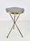 Mid-Century Round Italian Brass and Glass Side Table with Tripod Structure, 1950s, Image 3