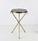 Mid-Century Round Italian Brass and Glass Side Table with Tripod Structure, 1950s 7