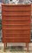 Tall Danish Teak Chest of Drawers with Eight Drawers, Image 1