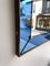 Italian Blue and Brass Mirror from Cristal Art, 1960s 6