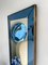 Italian Blue and Brass Mirror from Cristal Art, 1960s 7