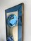 Italienischer Spiegel mit blauem Messingrahmen von Cristal Art, 1960er 7