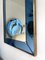 Italian Blue and Brass Mirror from Cristal Art, 1960s 2