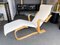 Italian Bentwood & Fouclé ​​Fabric Chaise Longue by Marcel Breuer, Image 1