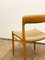 Mid-Century Danish Oak Model 75 Chairs by Niels O. Møller for J.l Møllers Møbelfabrik, 1950s, Set of 2 11