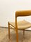 Mid-Century Danish Oak Model 75 Chairs by Niels O. Møller for J.l Møllers Møbelfabrik, 1950s, Set of 2, Image 11