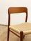 Mid-Century Danish Teak Model 75 Chair by Niels O. Møller for J.l. Moller, 1950s, Image 14