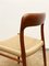 Mid-Century Danish Teak Model 75 Chair by Niels O. Møller for J.l. Moller, 1950s, Image 9