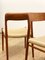 Dänische Mid-Century Modell 79 Stühle aus Teak von Niels O. Møller für Jl Molor, 1950er, 2er Set 6