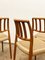 Mid-Century Design Danish Teak Chairs with Braid by Niels O. Møller 83 for J.l. Mollers, 1950s, Set of 6, Image 13