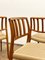 Mid-Century Design Danish Teak Chairs with Braid by Niels O. Møller 83 for J.l. Mollers, 1950s, Set of 6 14