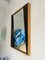 Italian Geometrical Wood and Brass Mirror, 1970s 9