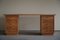 Mid-Century Pine Desk with Leather Handles by Danish Cabinetmaker, 1970s, Image 3