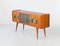 Italian Teak and Brass Sideboard with Bar, 1950s 6