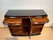 Small Art Deco Walnut Veneer Sideboard with Open Shelf, France, 1930s 4