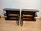 Pair of Art Deco Cabinets/Nightstands, Black Lacquer, Chrome, France circa 1930, Set of 2 5
