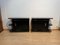 Pair of Art Deco Cabinets/Nightstands, Black Lacquer, Chrome, France circa 1930, Set of 2 3