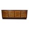 Mid-20th Century German Industrial Walnut Apothecary Cabinet Lowboard, Image 1