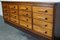 Mid-20th Century German Industrial Walnut Apothecary Cabinet Lowboard 8