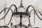 Large Brutalist Wrought Iron Chandelier by Günther Lambert 6