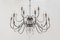 Large Brutalist Wrought Iron Chandelier by Günther Lambert 3