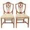 Shield Back Wheatsheaf Design Dining Chairs in the Style of Hepplewhite, Set of 6 1