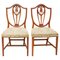 Shield Back Wheatsheaf Design Dining Chairs in the Style of Hepplewhite, Set of 6, Image 1