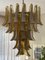 Large Amber Colored Murano Chandelier in the Style of Mazzega, Image 1