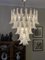 Lámpara de araña grande de cristal de Murano blanco al estilo de Mazzega, Imagen 7