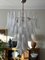 Lámpara de araña grande de cristal de Murano blanco al estilo de Mazzega, Imagen 1