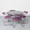 Italian Purple Dining Chairs, 1970s, Set of 4 12